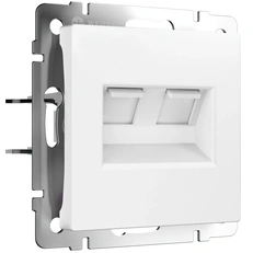 Изображение Розетка двойная Ethernet RJ-45 (белый матовый) W1181161