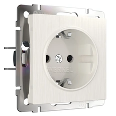 Изображение Розетка с заземлением (перламутровый рифленый) W1171013