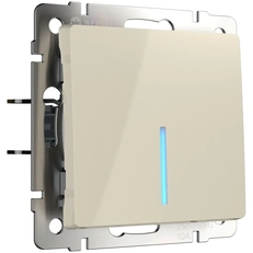 Изображение Выключатель одноклавишный с подсветкой (слоновая кость глянцевый) W1110103