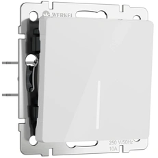 Изображение Выключатель одноклавишный проходной с подсветкой (белый акрил) W1112141